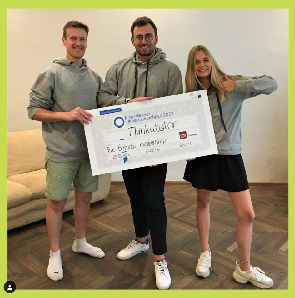 Prize Winner beim Climate Launchpad 2022 - Thinkubator