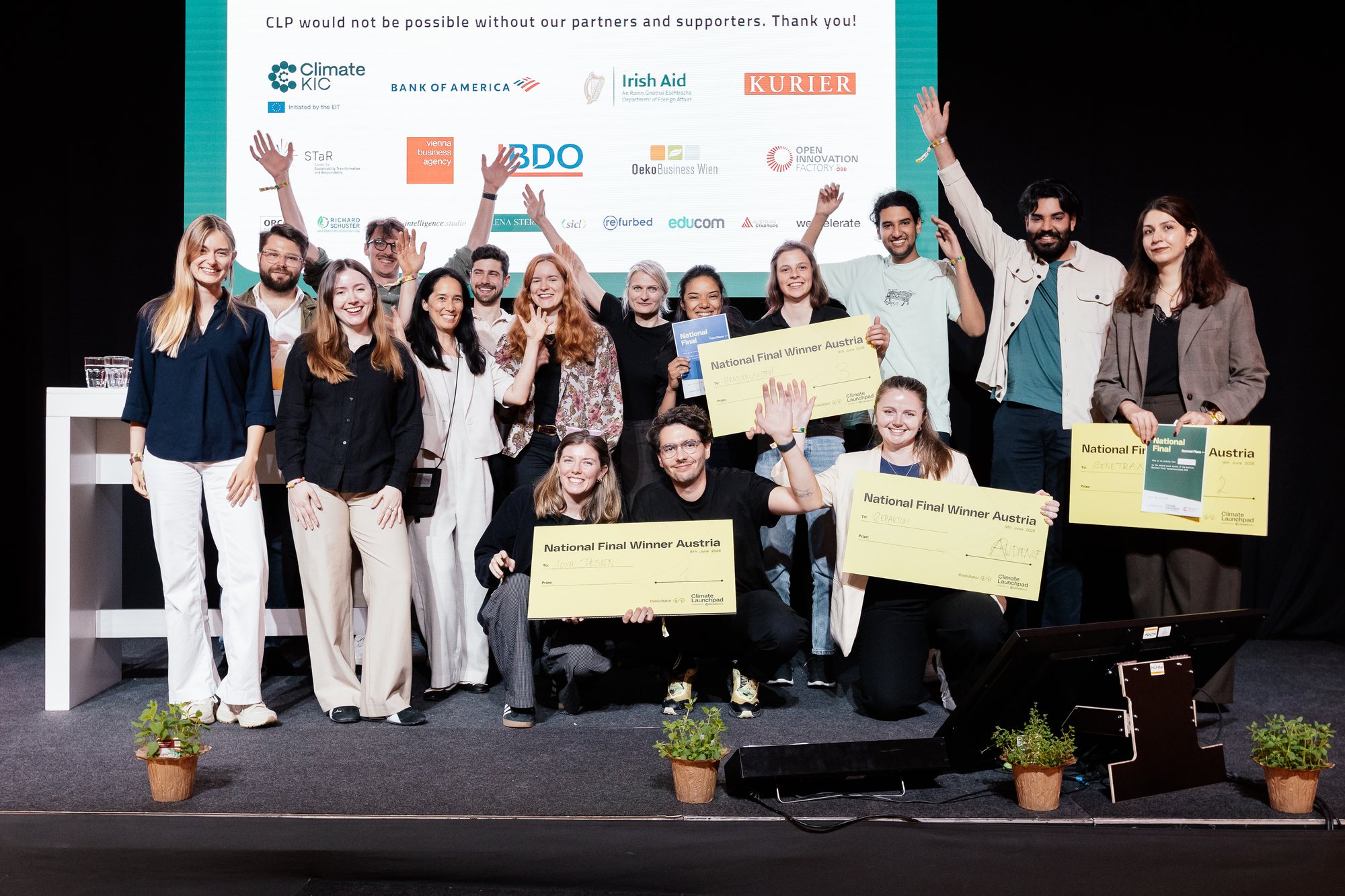 Teilnehmende beim ClimateLaunchpad Finale