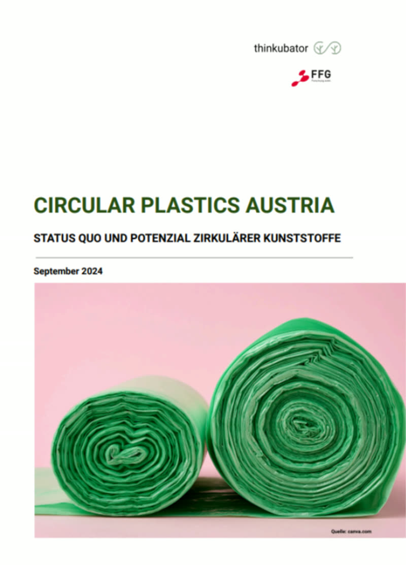 Titelseite des Whitepapers Circular Plastics Austria