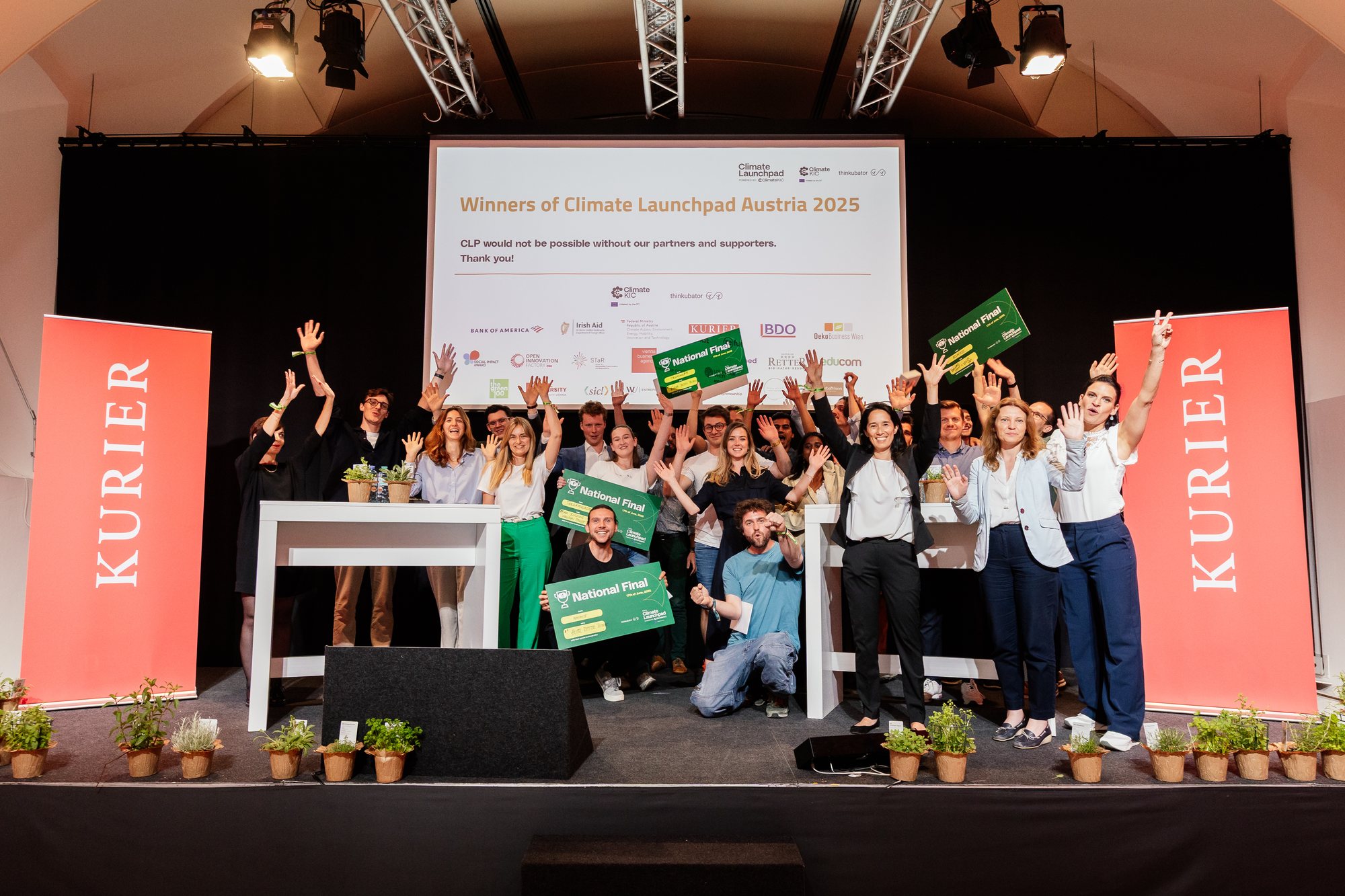 Pitch beim nationalen ClimateLaunchpad-Finale beim KURIER Speak Out Festival
