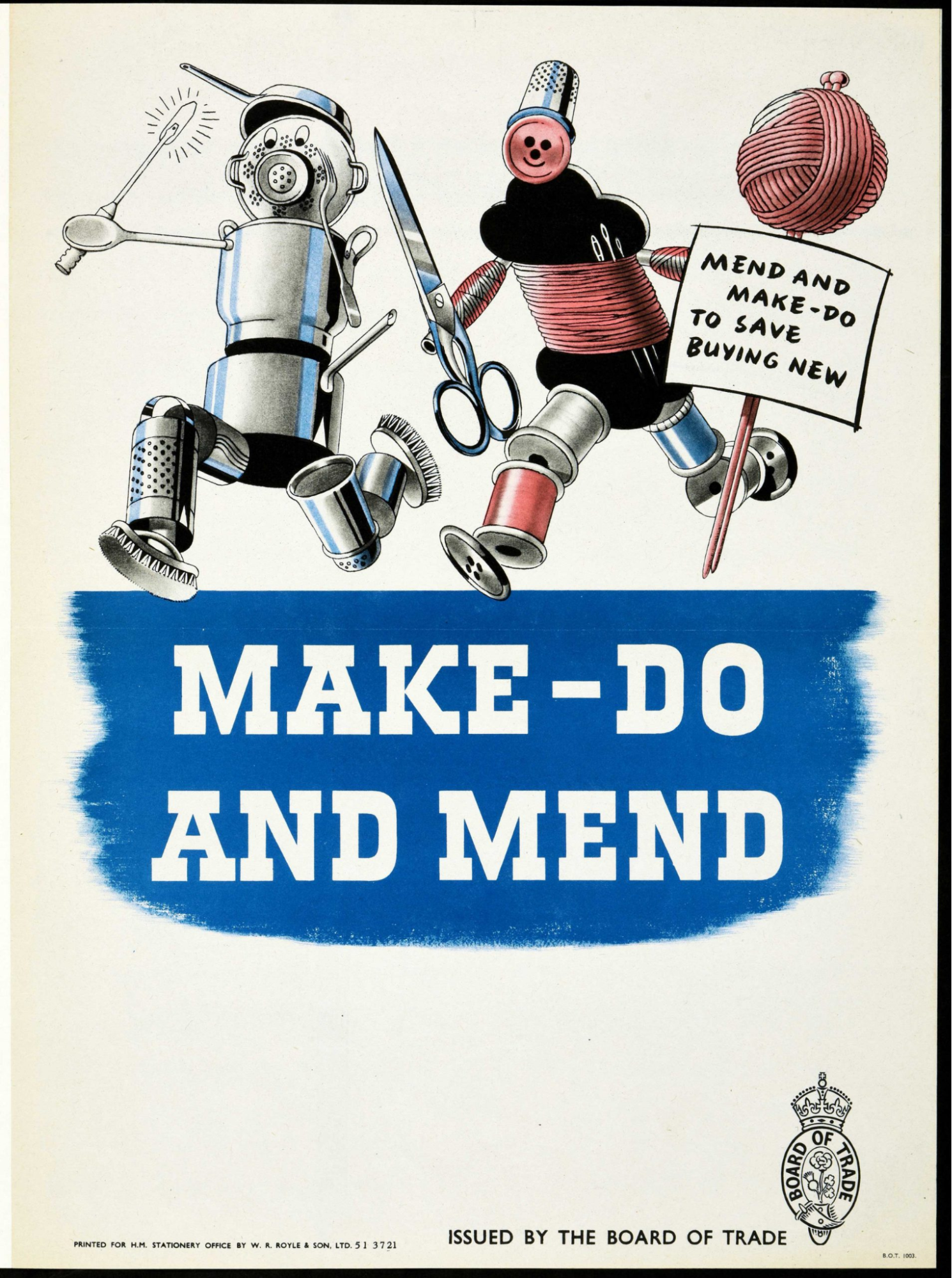 1930s and 1940s advertisement directed towards women and housewives in the UK to decrease household waste during the world wars.