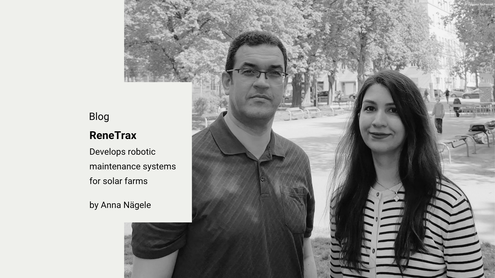 ReneTrax, AI-powered robotics for solar farm maintenance
