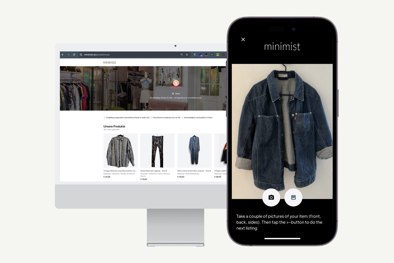 Minimist Second-Hand-Startup Website and App
