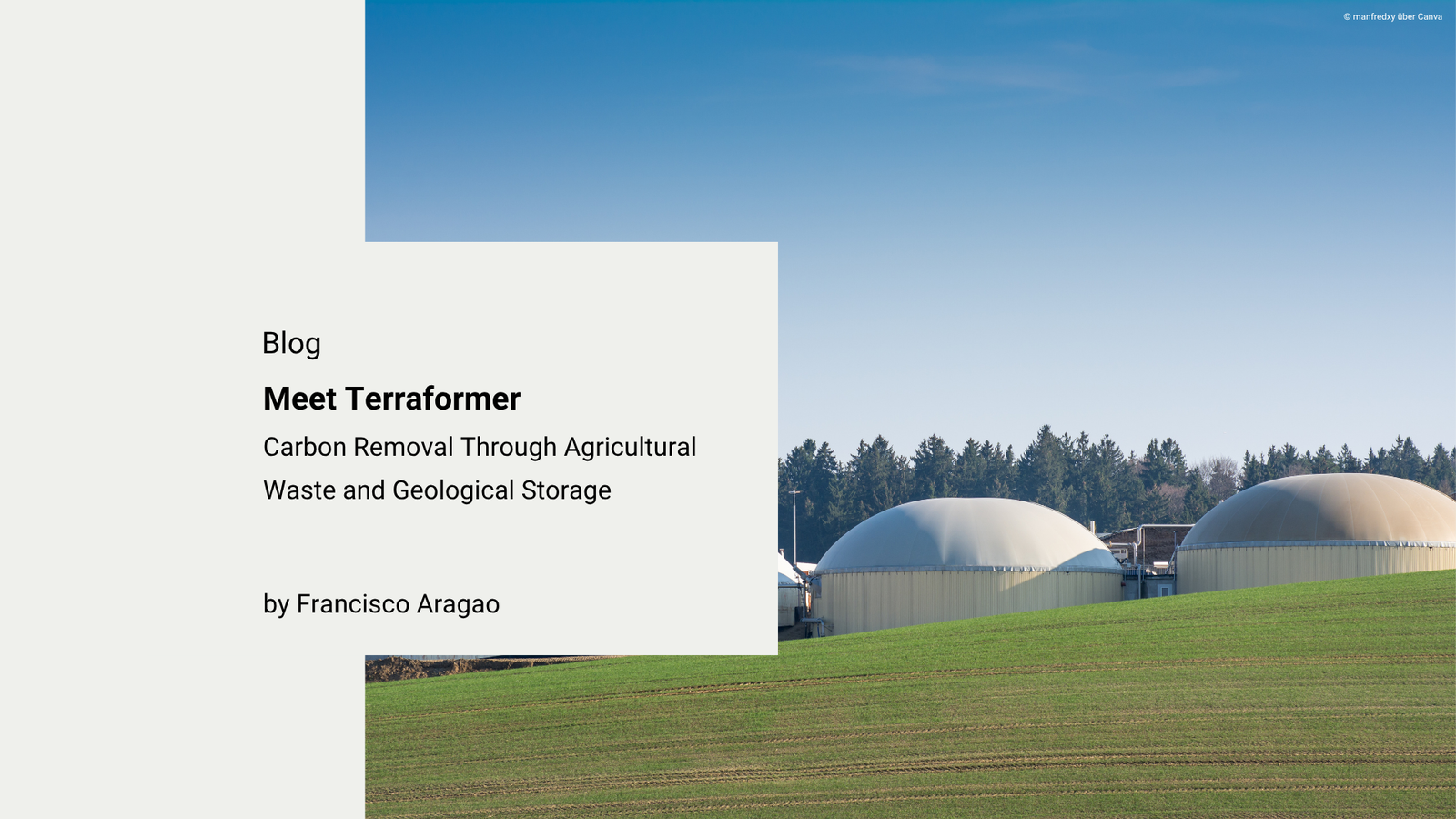 Terraformer: Carbon Removal Through Agricultural Waste and Geological Storage
